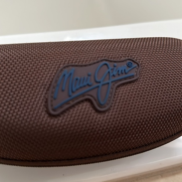 🕶️ Maui Jim Sunglasses Brown Case Blue Logo 🤎💙 - Picture 2 of 5